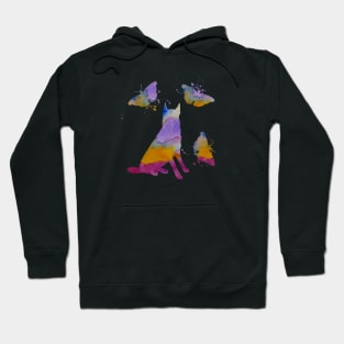 Belgian Shepherd Art, Malinois With Butterflies Hoodie